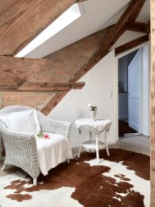 Ruang duduk di Appartment Kornboden Nordic Style