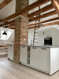 Virtuvė arba virtuvėlė apgyvendinimo įstaigoje Appartment Kornboden Nordic Style