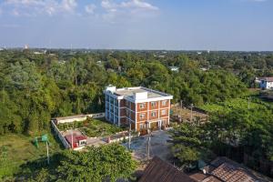 an overhead view of a building in a city at The Pegu Lodge in Bago