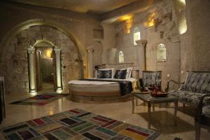 Posezení v ubytování Roma Cave Suite