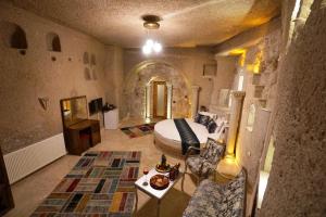 Posezení v ubytování Roma Cave Suite