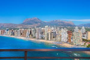a view of a city with a beach and buildings at Apartamentos Buenos Aires By Mc in Benidorm