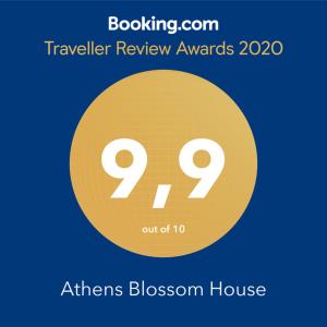 a yellow circle with the number on it at Athens Blossom House under Acropolis with private entrance in Athens