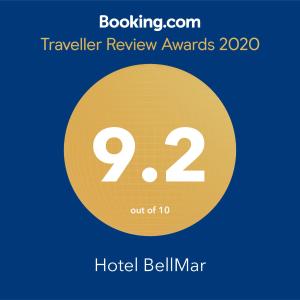 Certifikát, hodnocení, plakát nebo jiný dokument vystavený v ubytování Hotel BellMar