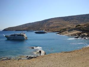 two boats are docked in a body of water at Kalados Studios in Kalando