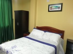 Postel nebo postele na pokoji v ubytování Hostal Los Lirios