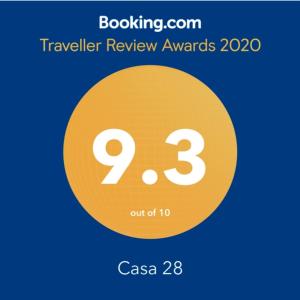 Сертификат, награда, вывеска или другой документ, выставленный в Casa 28