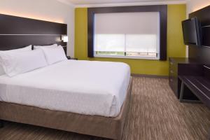 Holiday Inn Express & Suites Austin NW - Lakeline, an IHG Hotel tesisinde bir odada yatak veya yataklar