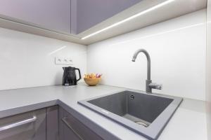 Kuchyňa alebo kuchynka v ubytovaní Lampi Aparthotel Prague
