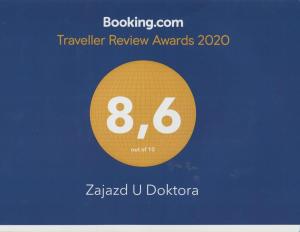 Certifikát, ocenenie alebo iný dokument vystavený v ubytovaní Zajazd U Doktora