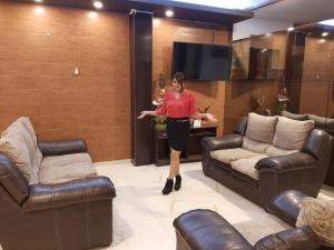 Χώρος καθιστικού στο Hotel Las Lomas