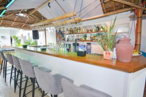 The lounge or bar area at Boracay Backpackers