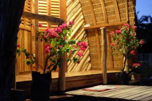 Garður fyrir utan Palayan Paradise Huts