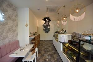 A seating area at La Farine Rooms