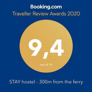 Certifikát, hodnocení, plakát nebo jiný dokument vystavený v ubytování STAY hostel - 300m from the ferry