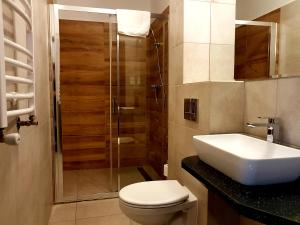 Koupelna v ubytování Hotel Marczewski