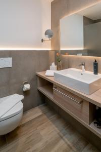 Koupelna v ubytování Hotel Obermaier