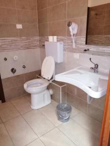 Koupelna v ubytování Hotel Salus