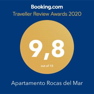 Certyfikat, podpis lub inny dokument wystawiony w obiekcie Apartamento Rocas del Mar 130
