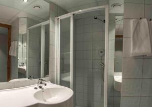 Koupelna v ubytování Melbu Hotell