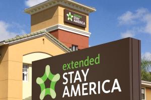 an extended stay america sign in front of a building at Extended Stay America Suites - Columbia - Columbia Parkway in Columbia