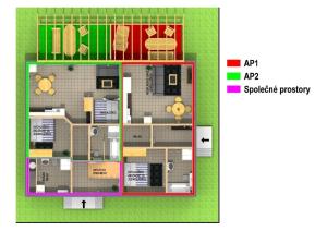 Půdorys ubytování APARTMÁNY POD SJEZDOVKOU