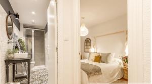 Posteľ alebo postele v izbe v ubytovaní Caldereria apartment