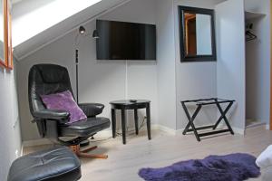 Televiisor ja/või meelelahutuskeskus majutusasutuses Narvik Hotel Wivel