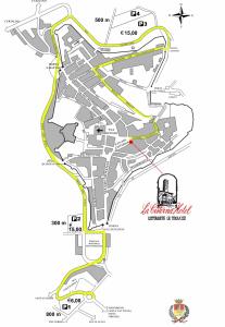 a map of the city of melbourne with roads and highways at Hotel La Cisterna in San Gimignano