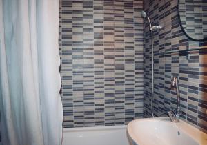 A bathroom at Hortenzia Apartman Pécs