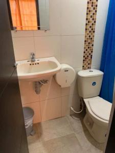 SoledadHotel Torres del Parque No1的带马桶和水槽的浴室