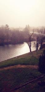 a body of water with trees and a river w obiekcie River View Apartment Gospic w mieście Gospić