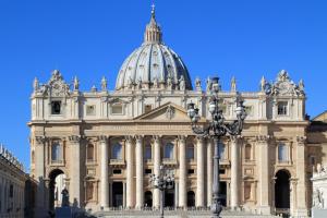 a large building with a dome on top of it at Magenta Vaticano Fornaci in Rome