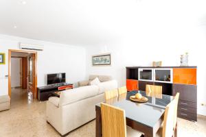 TV a/nebo společenská místnost v ubytování Chalet Can Parragó