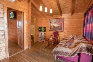 TV a/nebo společenská místnost v ubytování Nof Kinneret Cabins