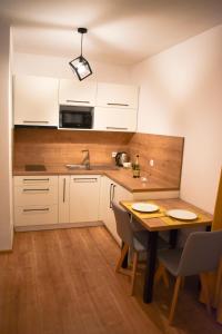 A kitchen or kitchenette at Apartmány Runi