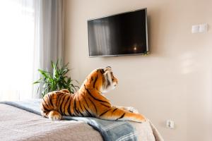 Telewizja i/lub zestaw kina domowego w obiekcie Apartament FALA-Miodowy Dom