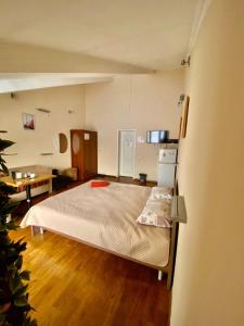 Kuchyň nebo kuchyňský kout v ubytování Esentai Hostel