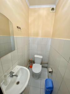 Koupelna v ubytování Esentai Hostel