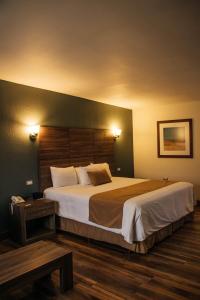 CuauhtémocにあるBest Western Cumbres Inn Cd. Cuauhtemocのベッドルーム1室(大型ベッド1台付)