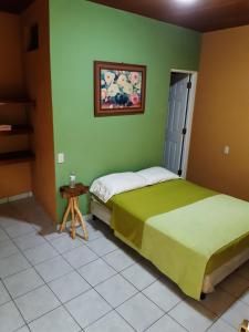 Cama o camas de una habitación en Las Casitas Hostal-Ataco