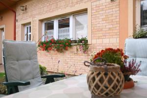 Patio lub wspólna przestrzeń na świeżym powietrzu w obiekcie Teubel apartman 5