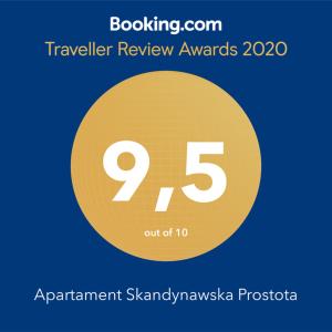 Certifikát, ocenenie alebo iný dokument vystavený v ubytovaní Apartament Skandynawska Prostota z basenem i sauną