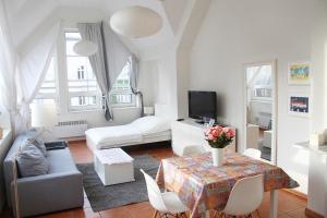 TV a/nebo společenská místnost v ubytování Apartament Central Sopot