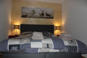 Postel nebo postele na pokoji v ubytování Appartement Rinderblick