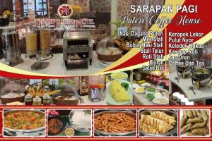 a collage of pictures of food in a restaurant at The Grand Puteri Hotel in Kuala Terengganu