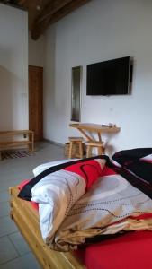 Postel nebo postele na pokoji v ubytování Bellevue Chambres d'hôtes