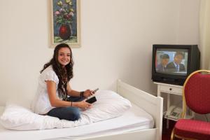 TV a/nebo společenská místnost v ubytování Hotel Zum Stemplinger Hansl