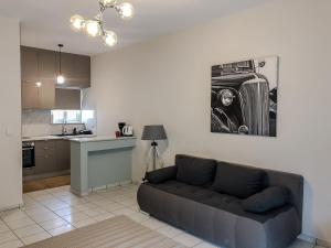 A kitchen or kitchenette at Sofia City Beach 3 Apts Nea Chora Chania steps from the beach