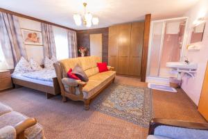Postel nebo postele na pokoji v ubytování Haus Unterdorf